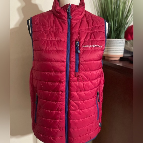 Vineyard Vines Men's Mountain Weekend Vest in Lifeguard Red XS Excellent Cond - Picture 8 of 9